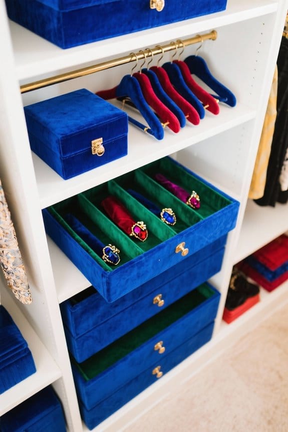bold colors for closets