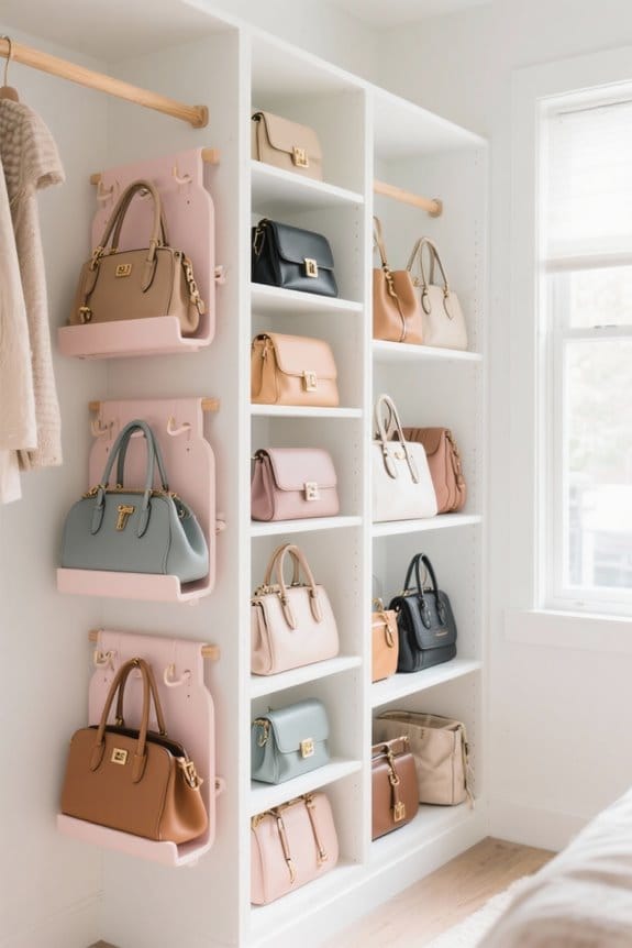 handbag closet organizers selection