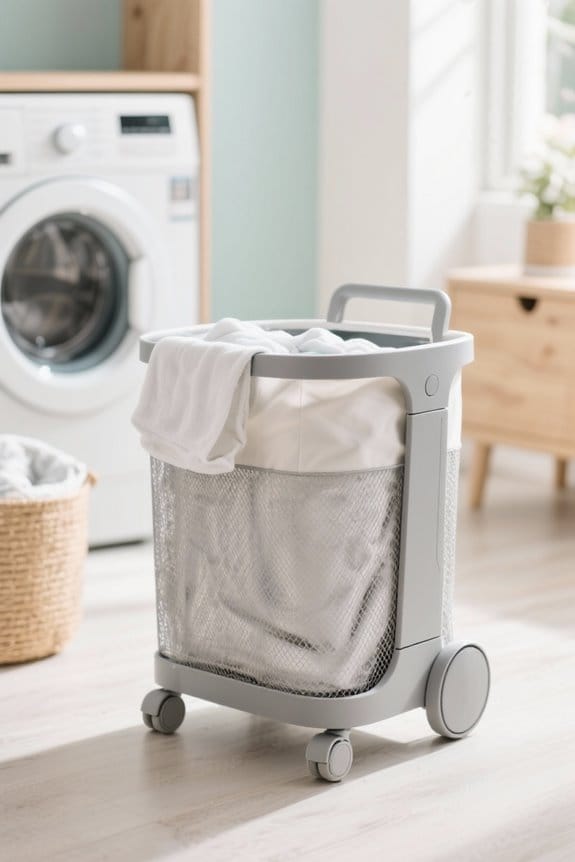 laundry hampers with wheels