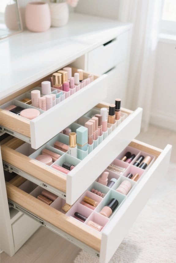 makeup drawer organization essentials