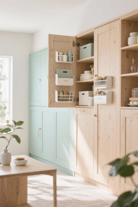 maximize cabinet door storage