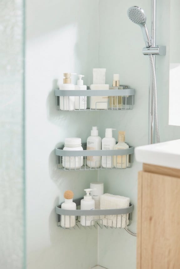 optimize bathroom corner storage