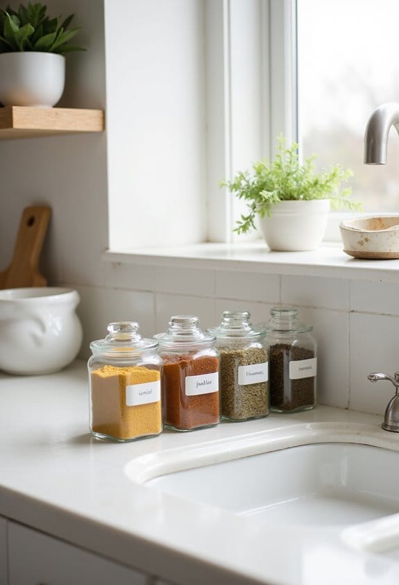 organized spice jars guide