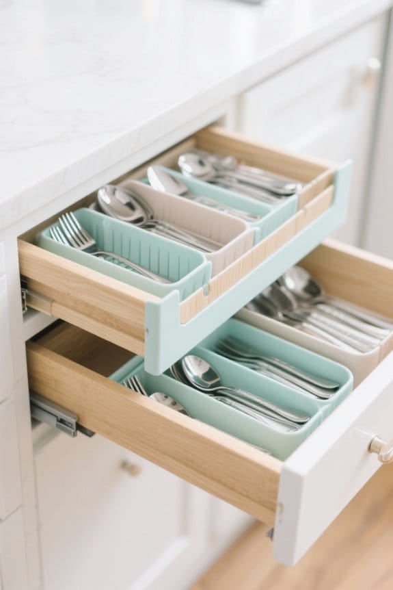 organizers for kitchen silverware