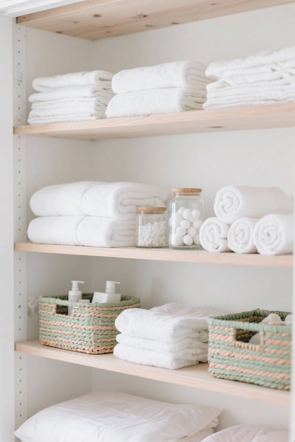 organizing linen closet essentials