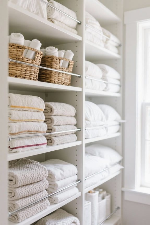 strategic linen closet organization