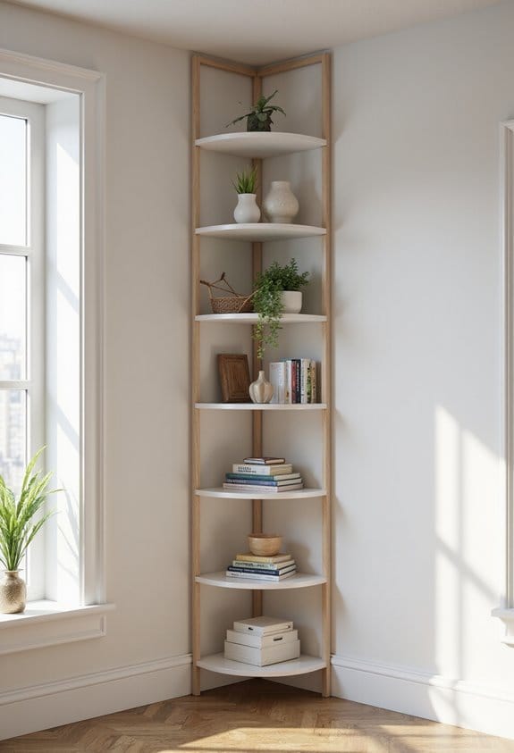 stylish corner shelving units