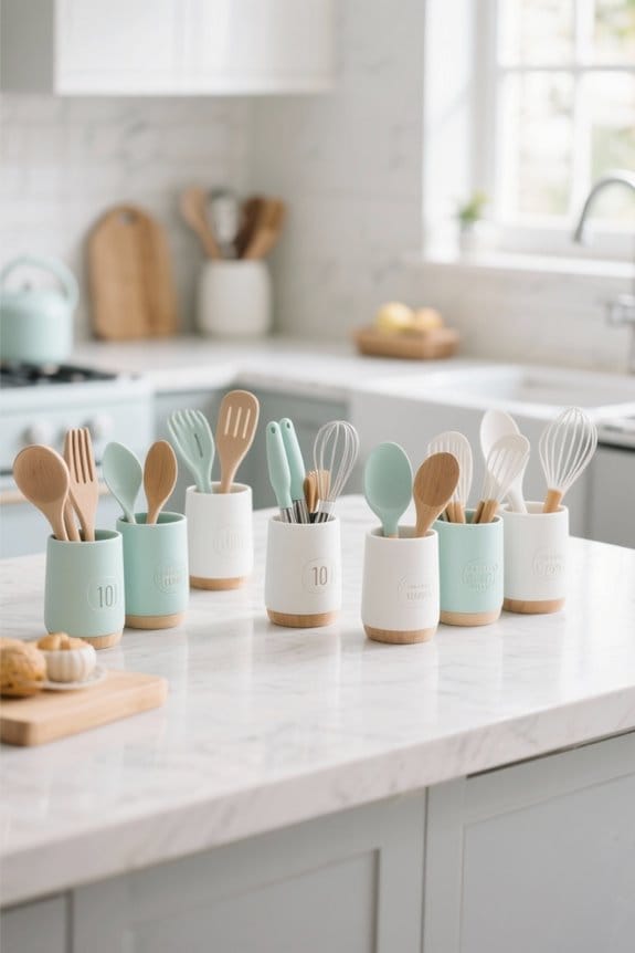 stylish kitchen utensil organization