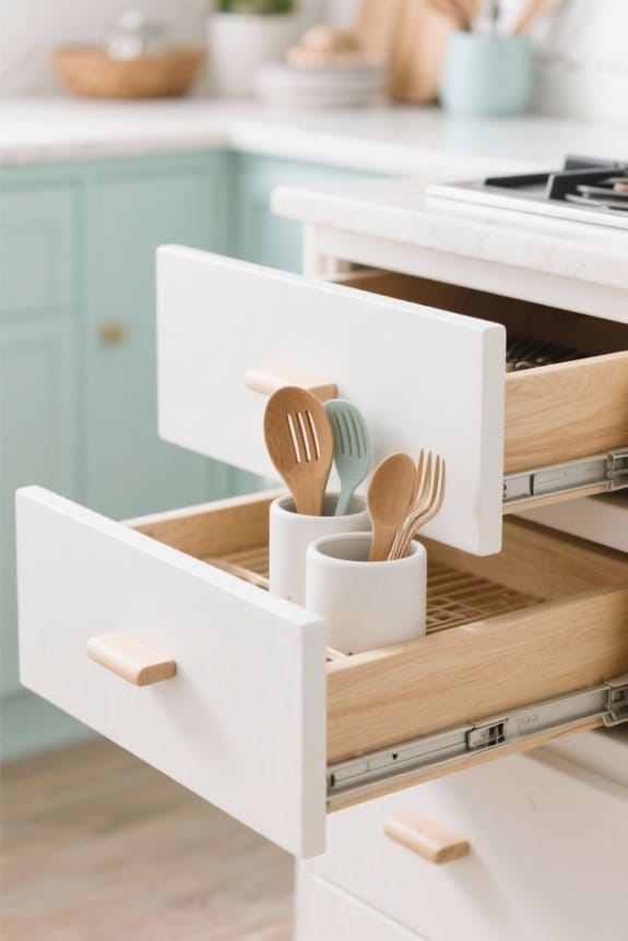 stylish kitchen utensil organization
