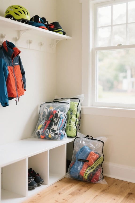 vacuum storage for sports gear